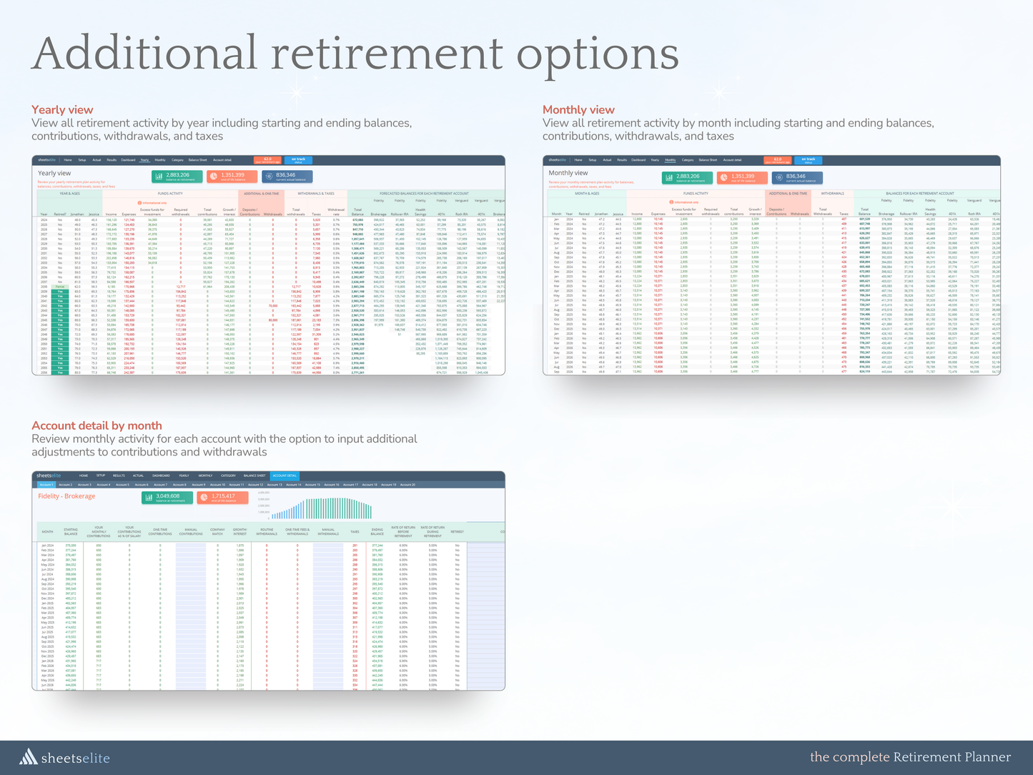 The Complete Retirement Planner - Excel Template | Instant Download | Digital Finance Planner