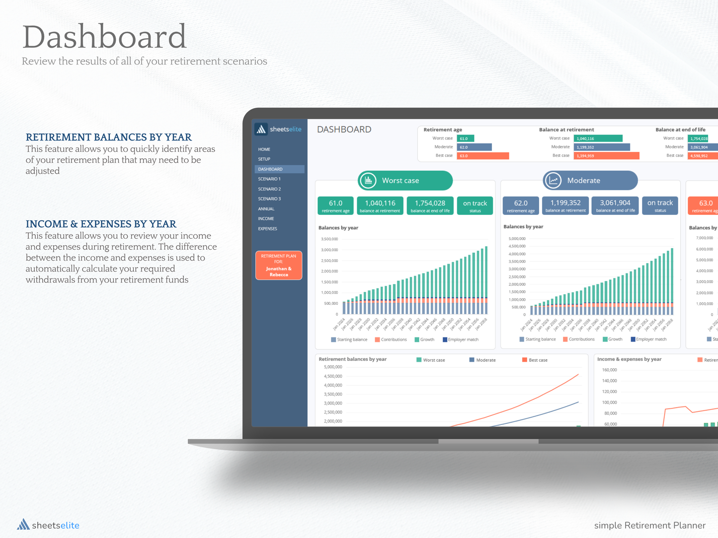 Simple Retirement Planner - Excel Template | Instant Download | Digital Finance Planner