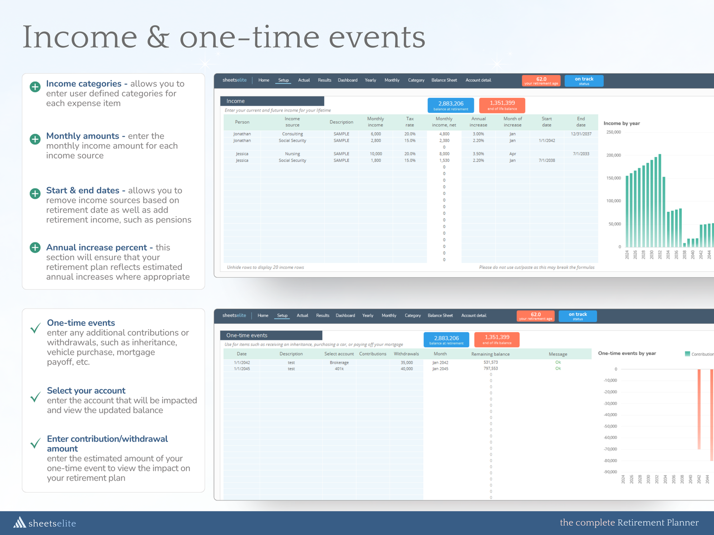 The Complete Retirement Planner - Excel Template | Instant Download | Digital Finance Planner