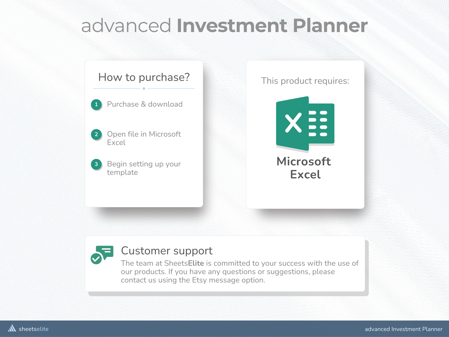 Advanced Investment Planner - Excel Template | Instant Download | Digital Finance Planner