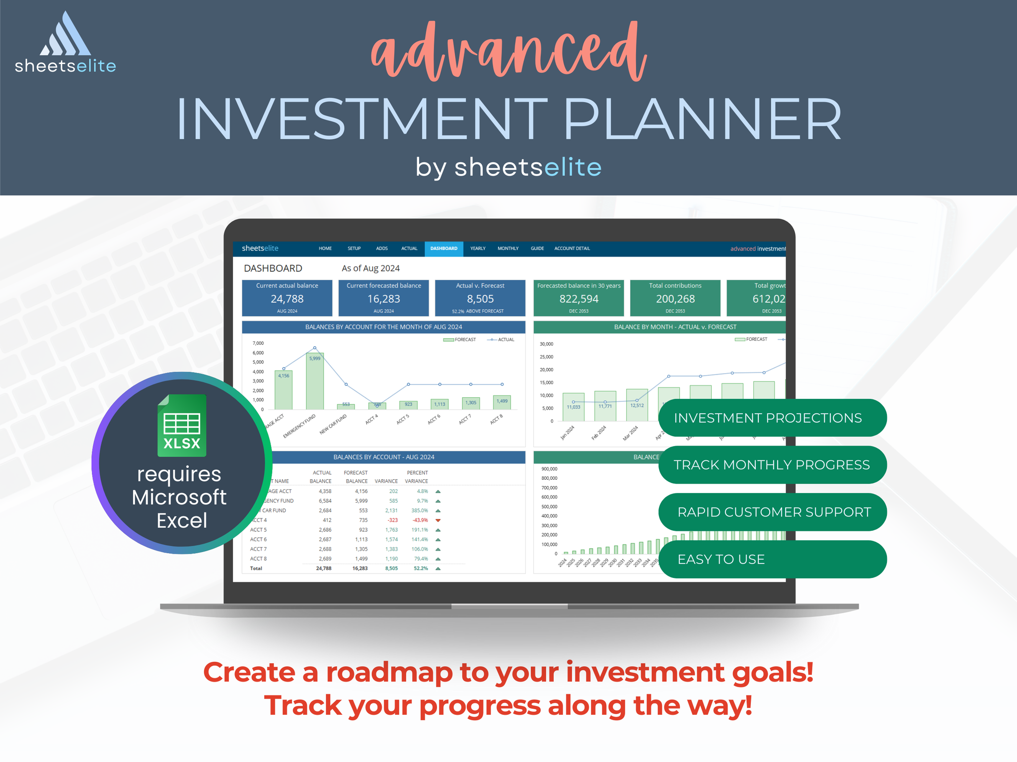 Advanced Investment Planner - Excel Template