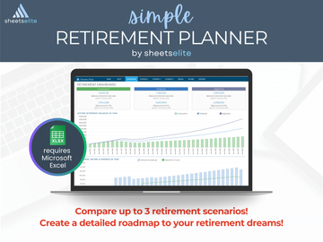 Simple Retirement Planner - Excel Spreadsheet Template for Personal Finance