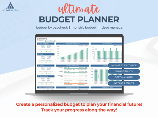 Ultimate Budget Planner - Excel Template | Instant Download | Digital Finance Planner