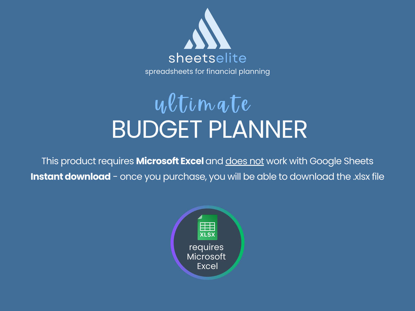 Ultimate Budget Planner - Excel Template | Instant Download | Digital Finance Planner