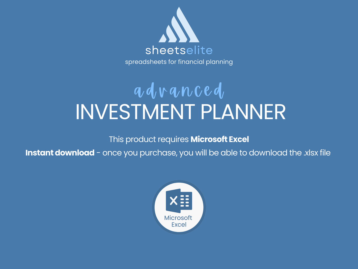 Advanced Investment Planner - Excel Template | Instant Download | Digital Finance Planner