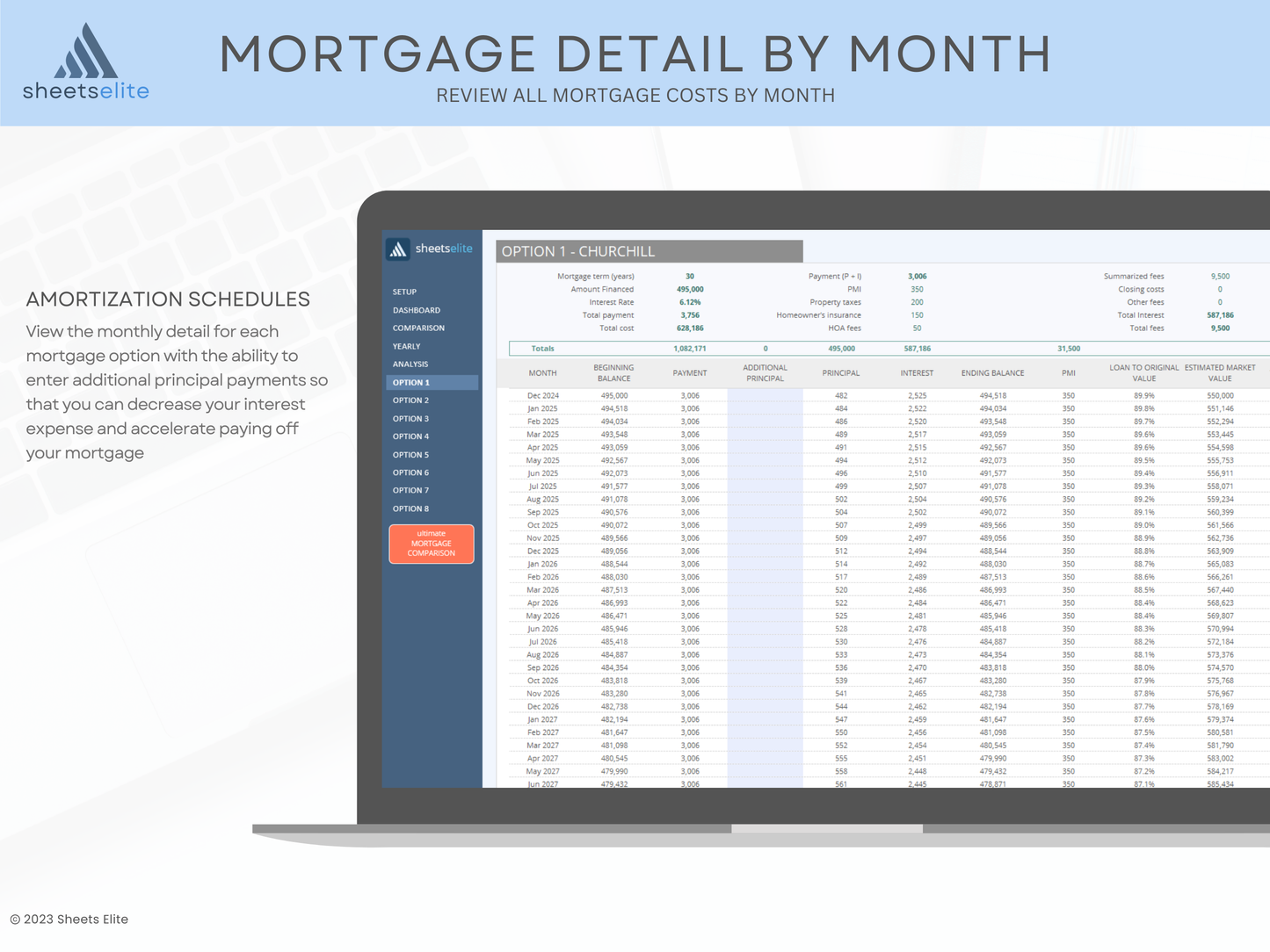 Ultimate Mortgage Comparison - Excel & Google Sheets Template | Instant Download | Digital Finance Planner