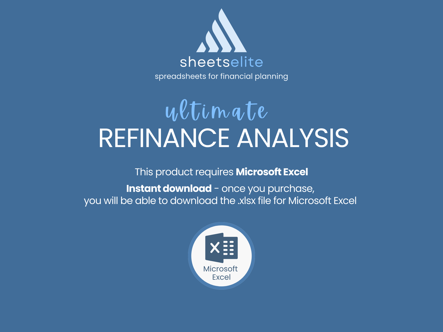 Ultimate Mortgage Refinance - Excel Template | Instant Download | Digital Finance Planner