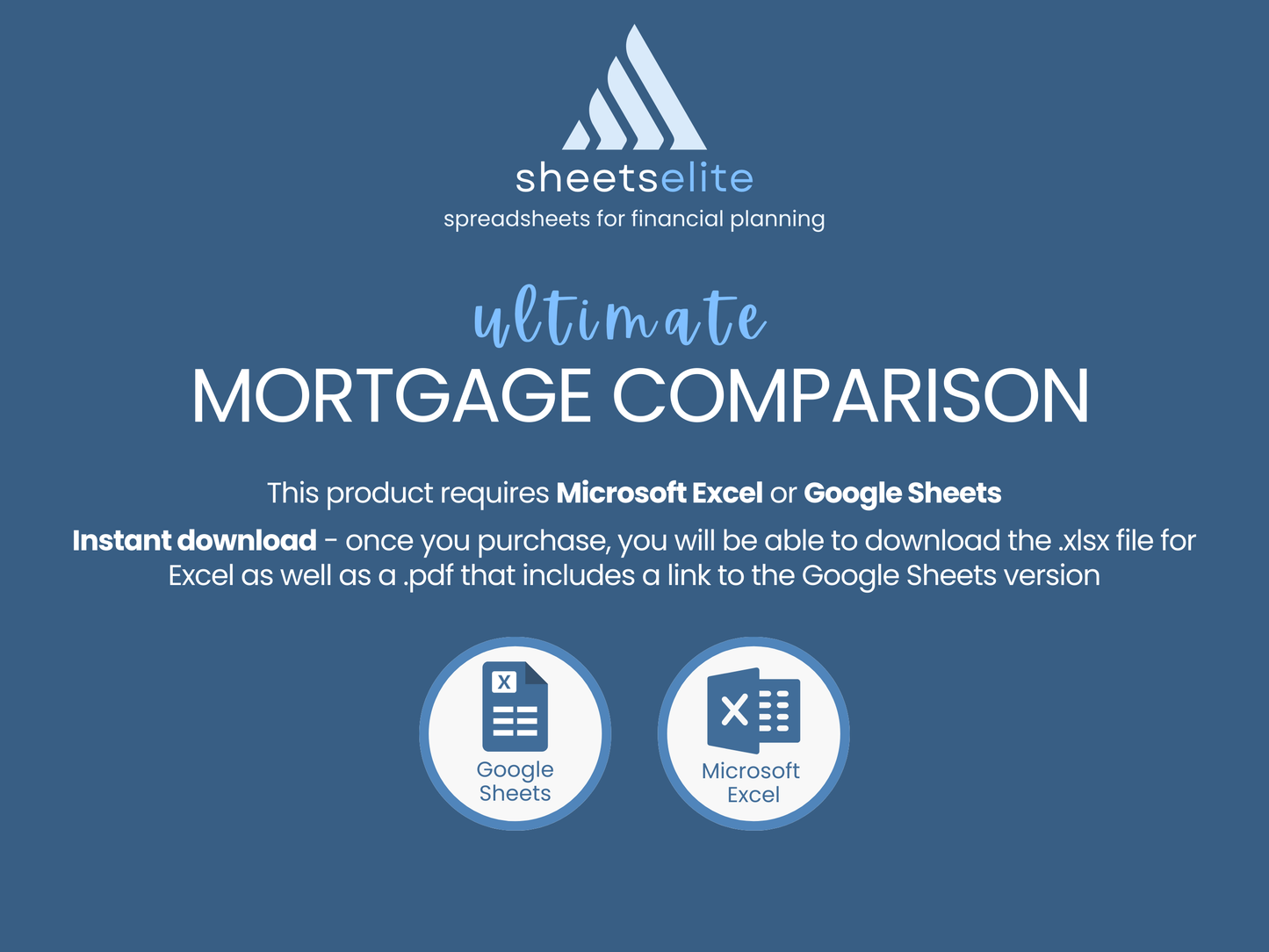 Ultimate Mortgage Comparison - Excel & Google Sheets Template | Instant Download | Digital Finance Planner